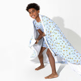 Easter Blue Bamboo Sherpa Blanket