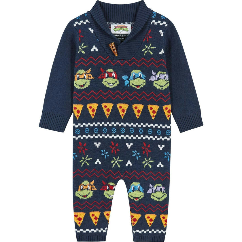 TMNT® X Andy & Evan® Fair Isle Icon Sweater Romper