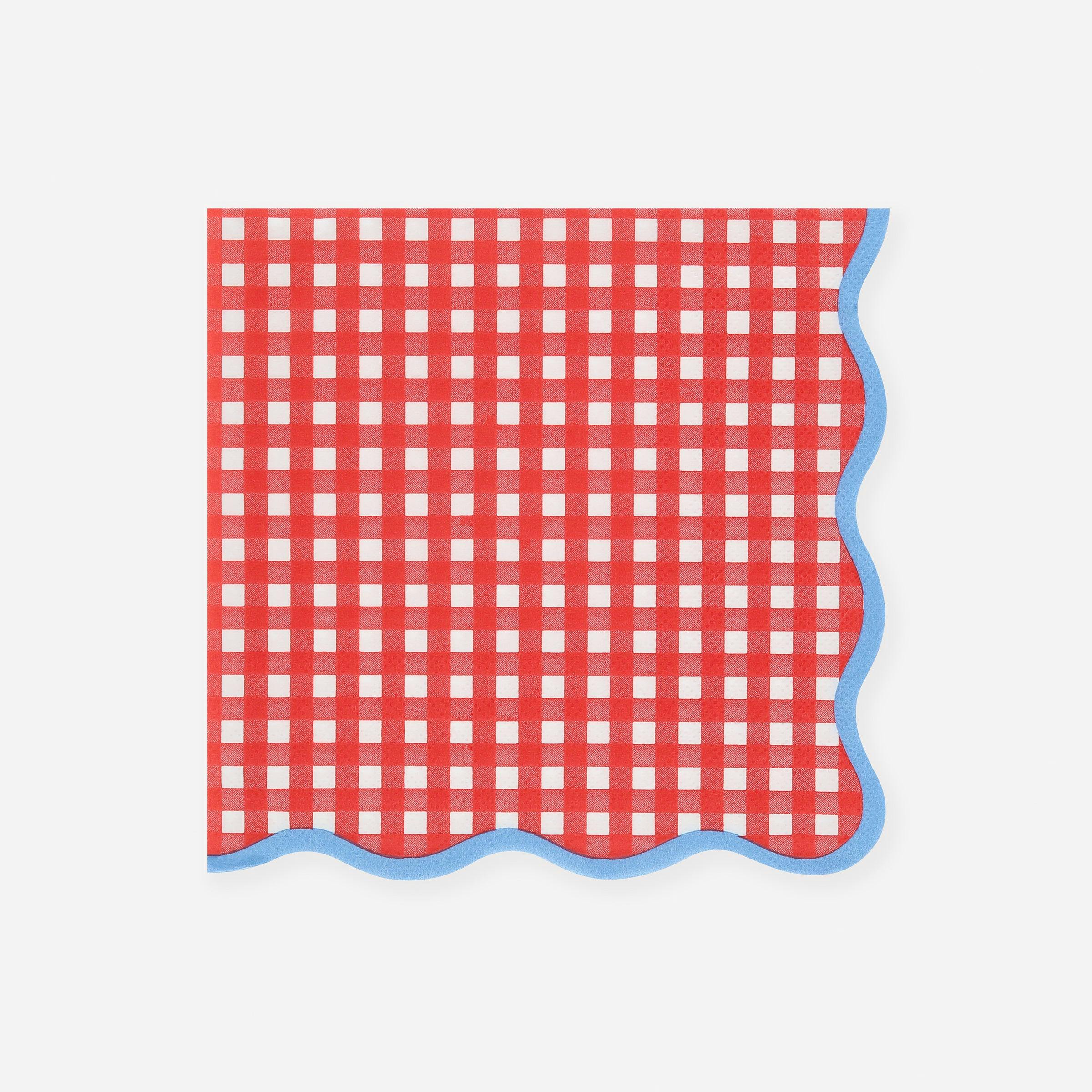Red Gingham Large Napkins