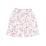 Cute Little Roses - Short Sleeve Shirt with Wide Leg Pant