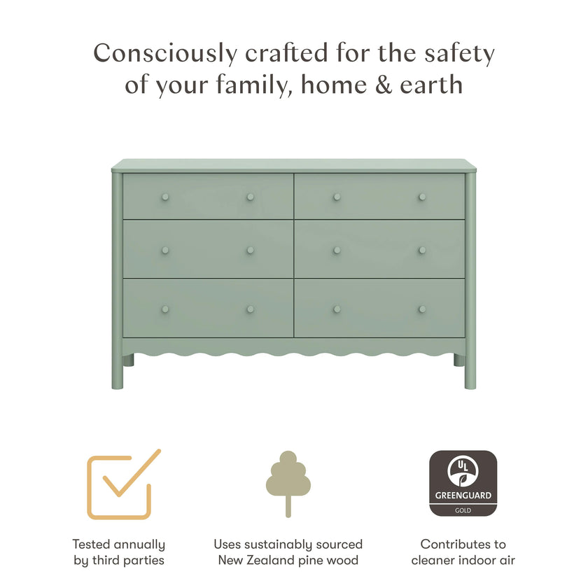 Swell 6-Drawer Wide Assembled Dresser (56")