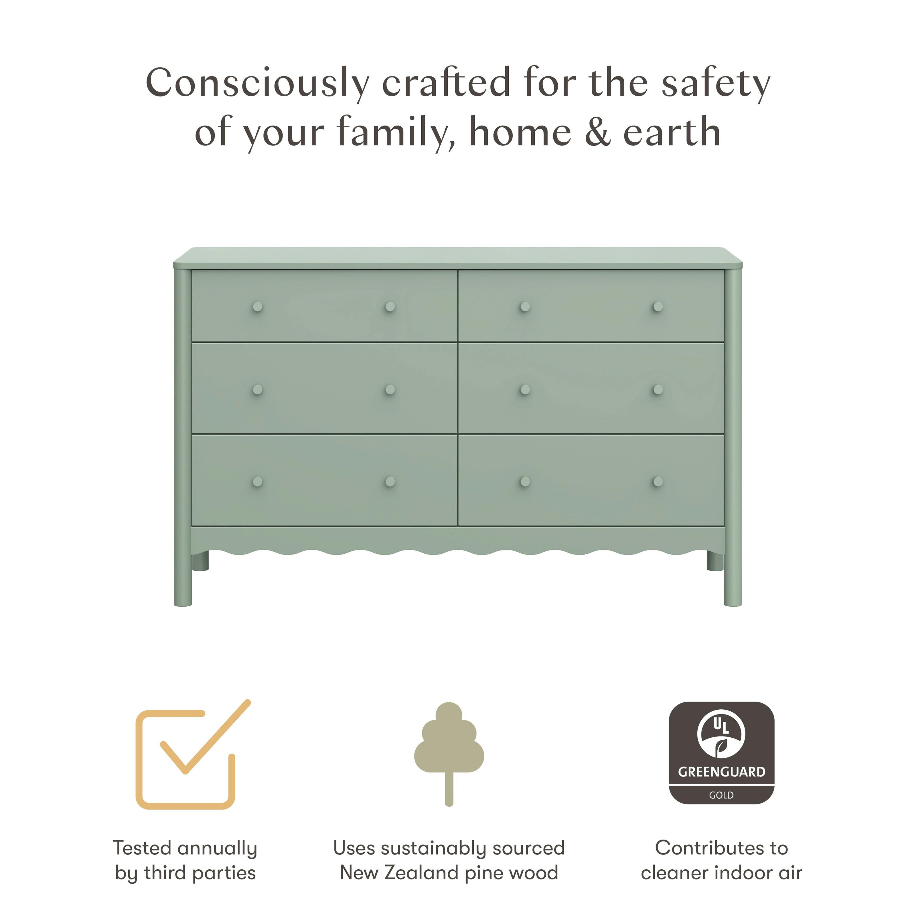 Swell 6-Drawer Wide Assembled Dresser (56