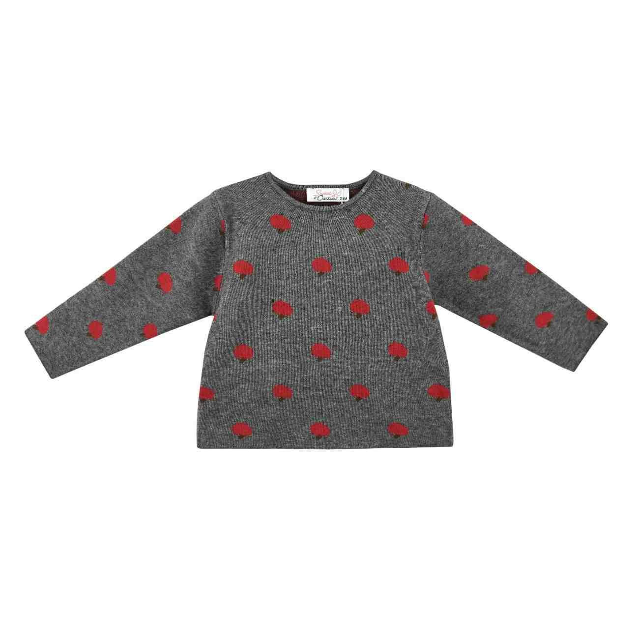 Gray Apple Knit Set