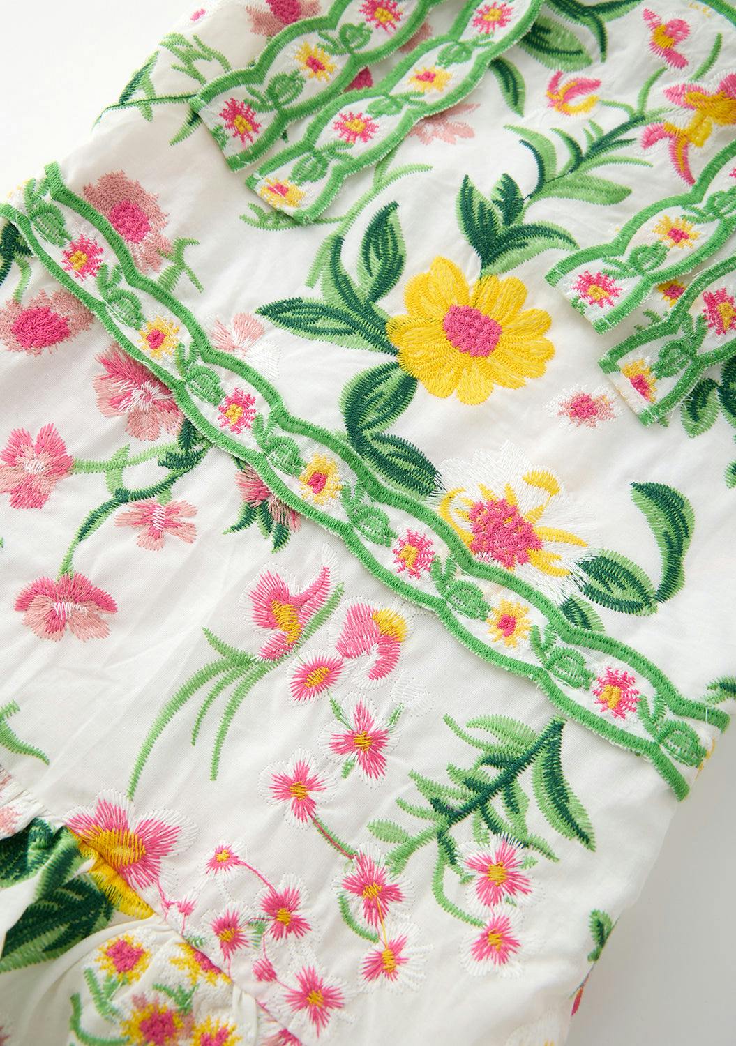 Kaylee Cotton Embroidered Mini Dress