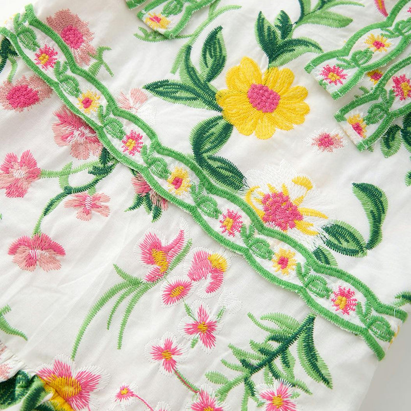 Kaylee Cotton Embroidered Mini Dress
