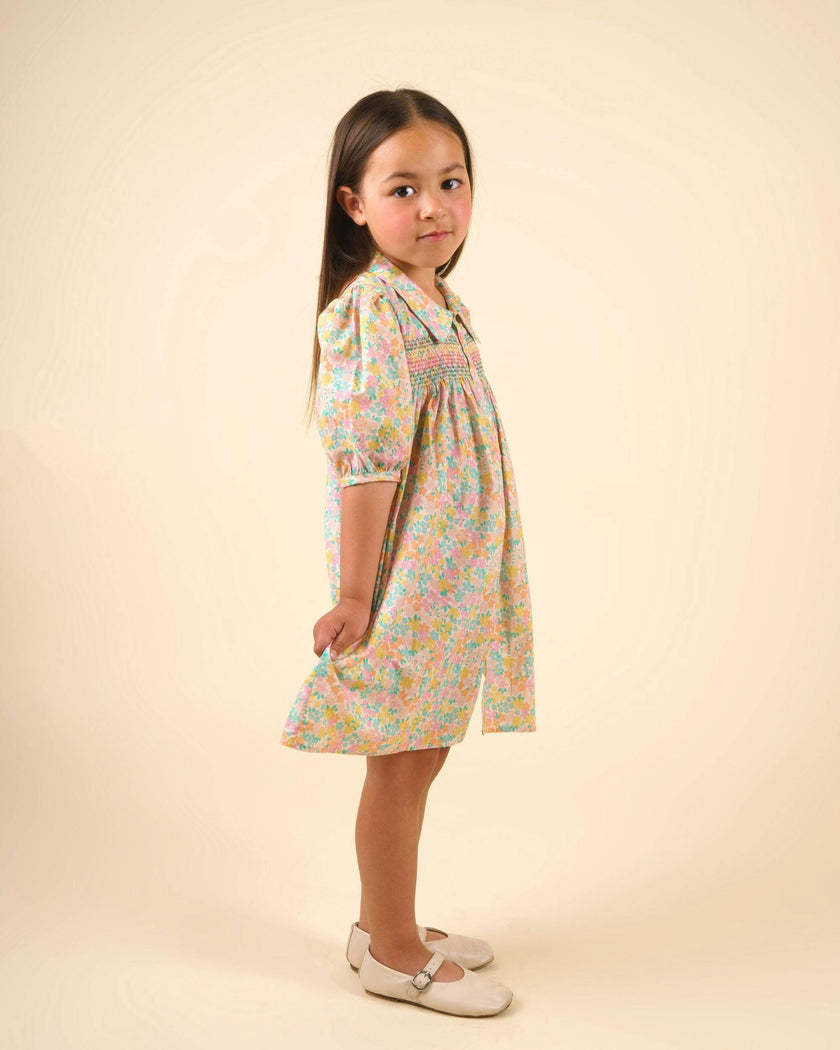Jane Dress - Emma Floral Mint print
