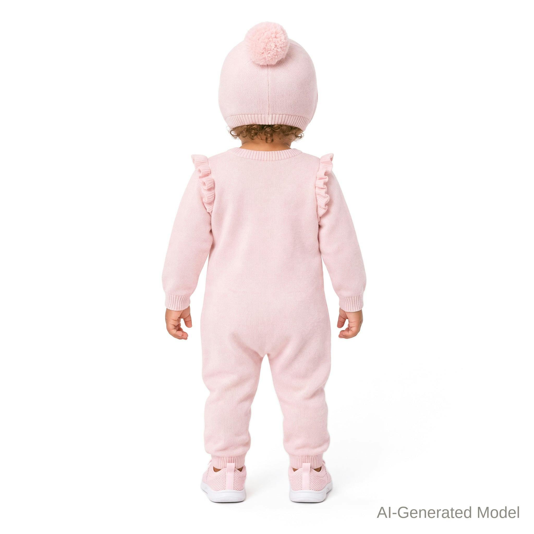 Infant Girls Sweater Romper Set | Shimmer Bow