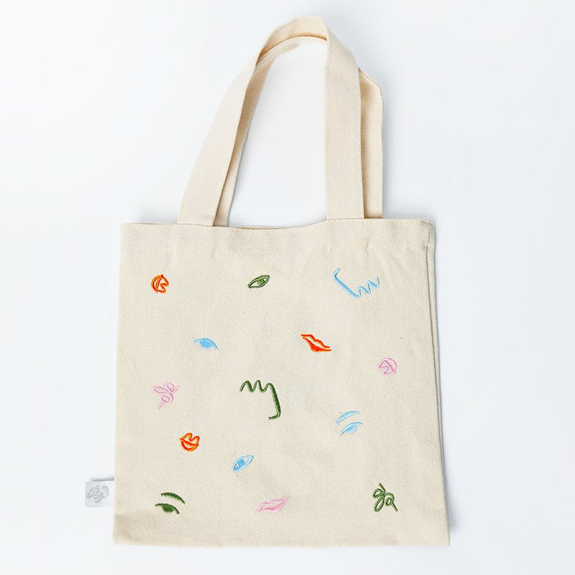 Art Party Embroidered Mini Tote