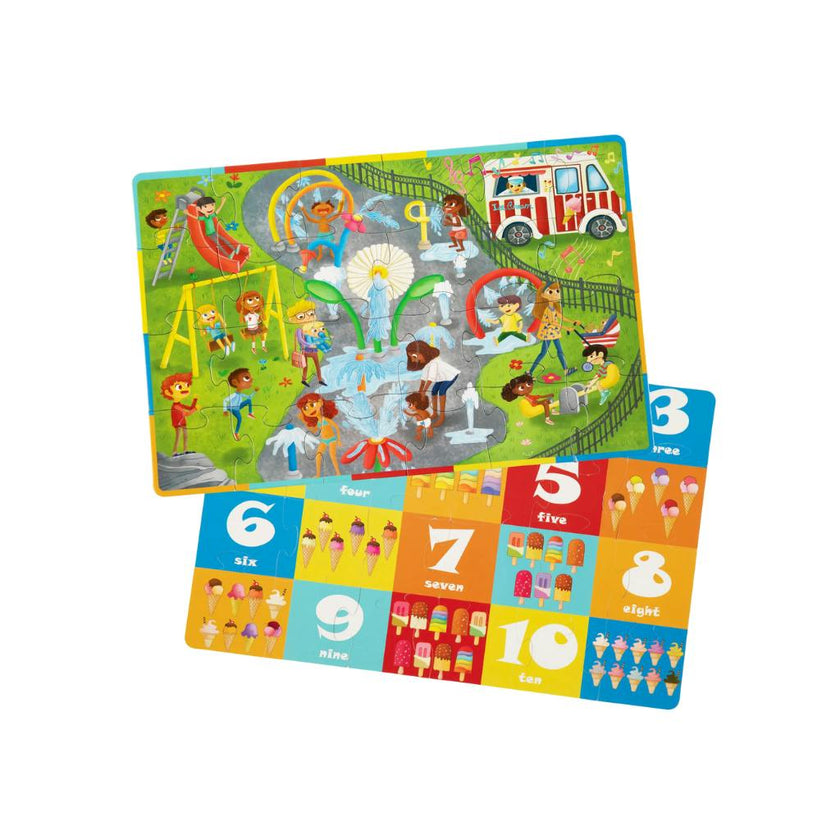 Splash Parks & Ice Cream Cones Two-Sided Puzzle (24 pieces)