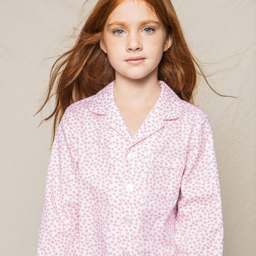 Kid's Twill Pajama Set in Sweethearts