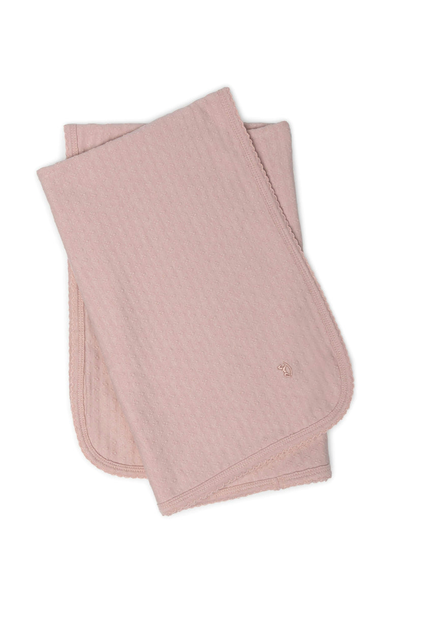Embossed Diamond Cotton Blend Knit Blanket