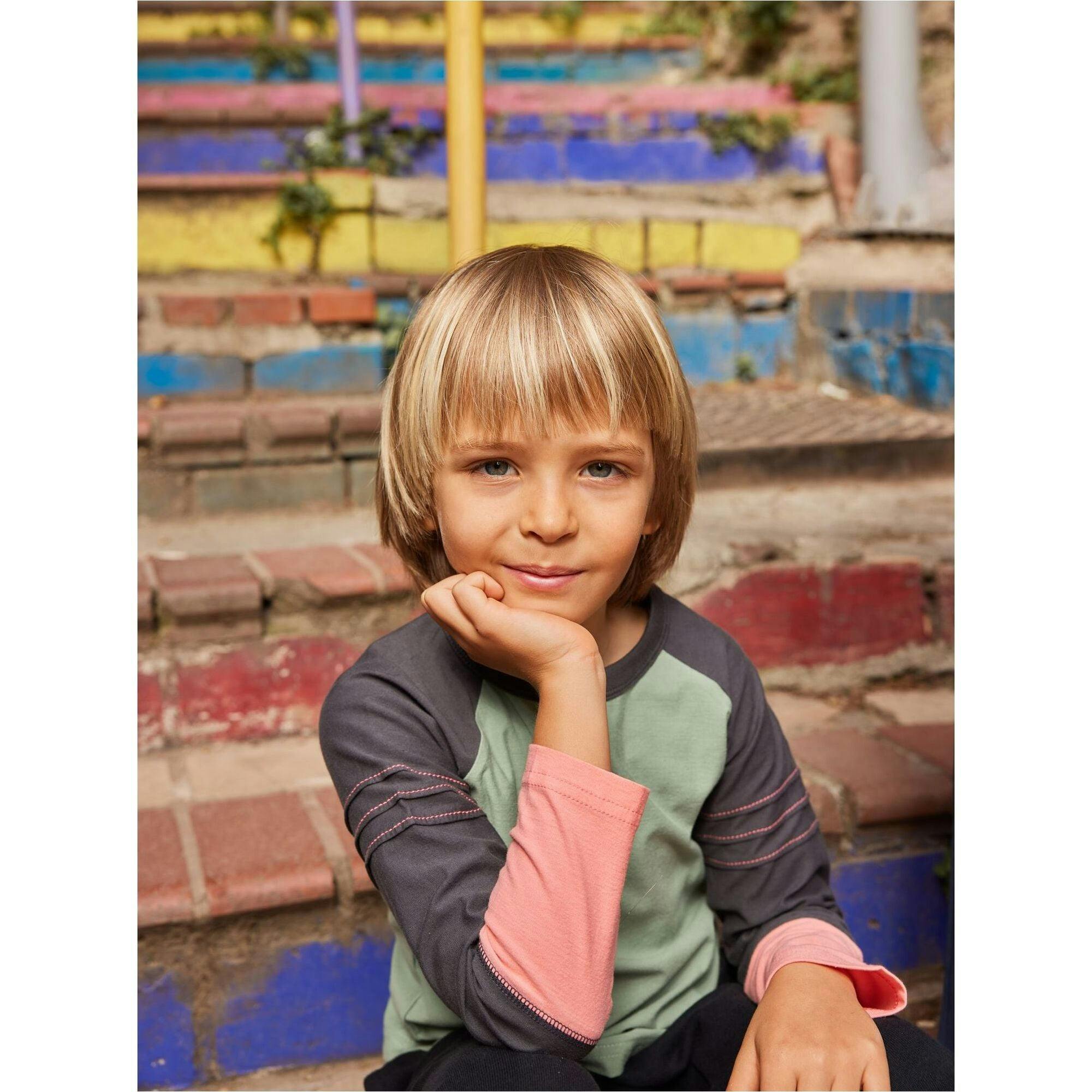 Explorer Colorblock Raglan Long Sleeve Pintuck T-Shirt, Green