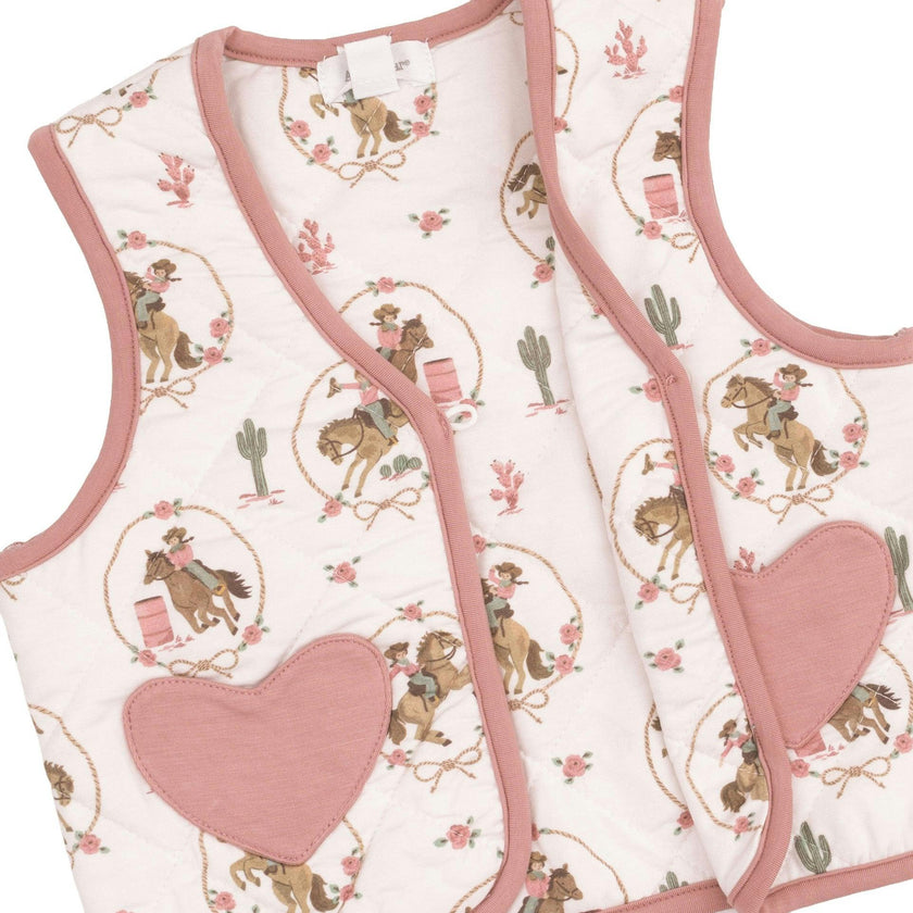 Cowgirl Cameos - Quilted Vest with Heart Pockets