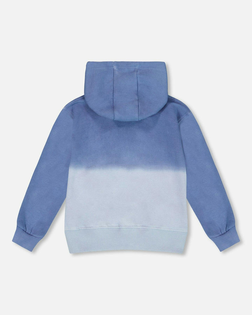 Full Zip Hooded Fleece Jacket Blue
