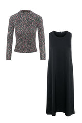 Floral Print Shirt Jumper Set