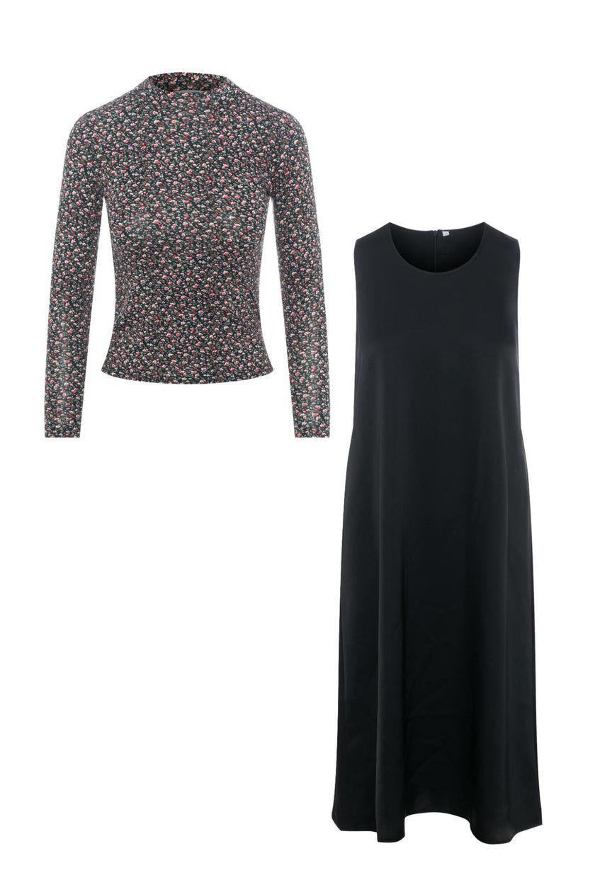 Floral Print Shirt Jumper Set