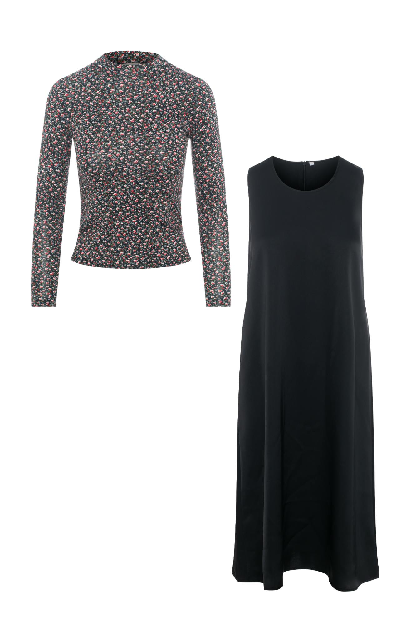 Floral Print Shirt Jumper Set