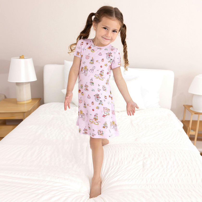 Tea Party Girls' Short Sleeve Dress