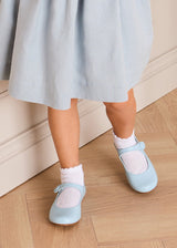 Leather Mary Jane Shoes in Sky Blue (24-35EU)