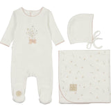 Nature's Florals Layette Set Ivory & Rose