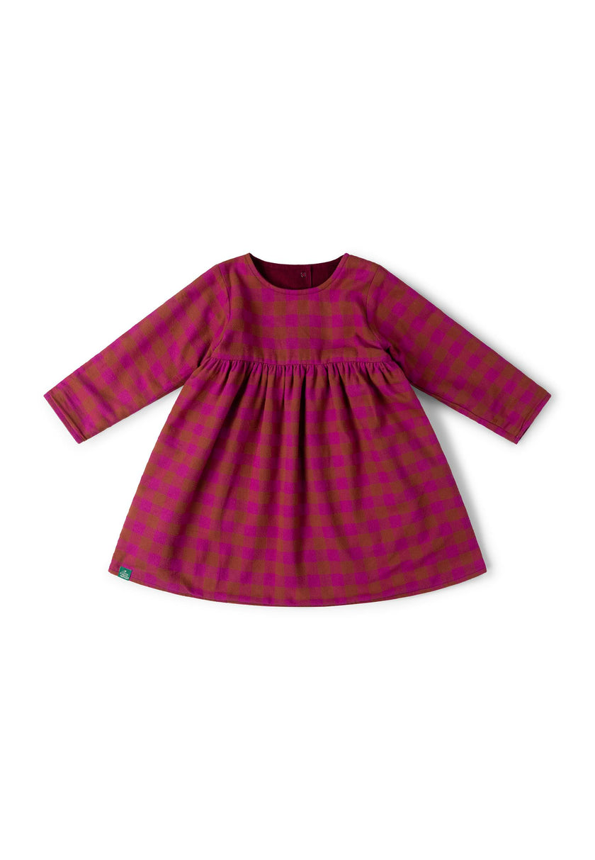 Berry Reversible Corduroy Pocket Dress, Purple