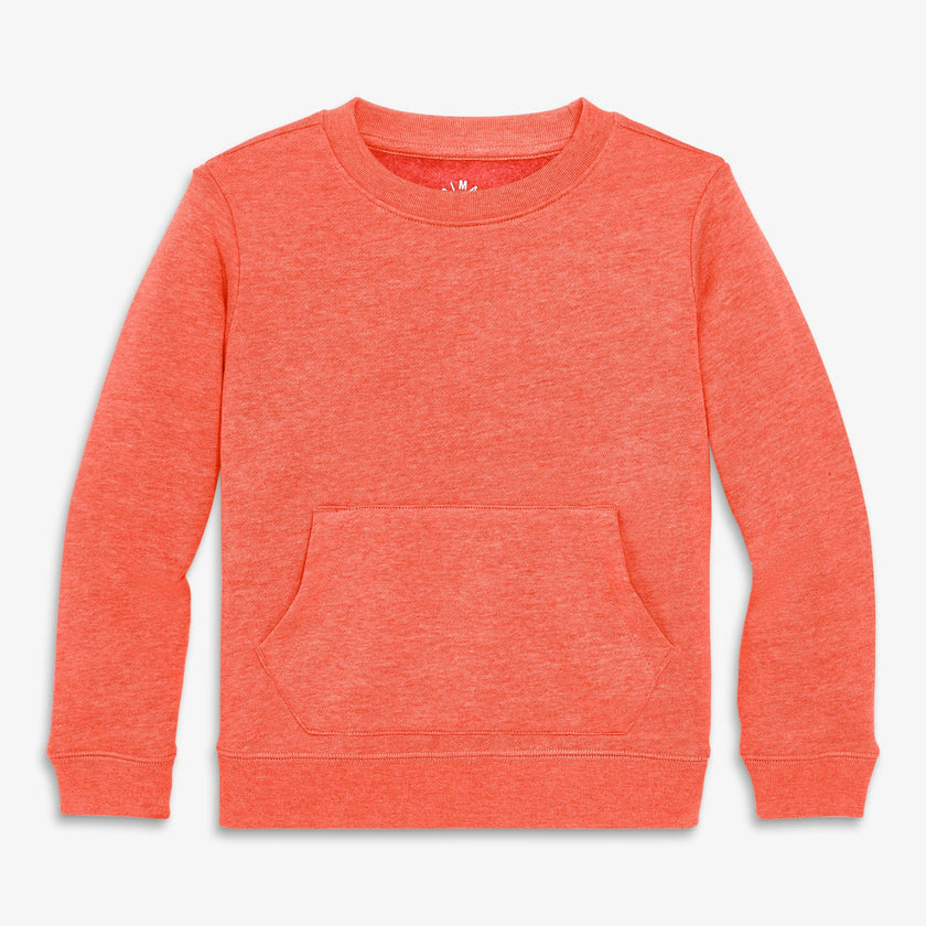 Kids cozy fleece crewneck sweatshirt