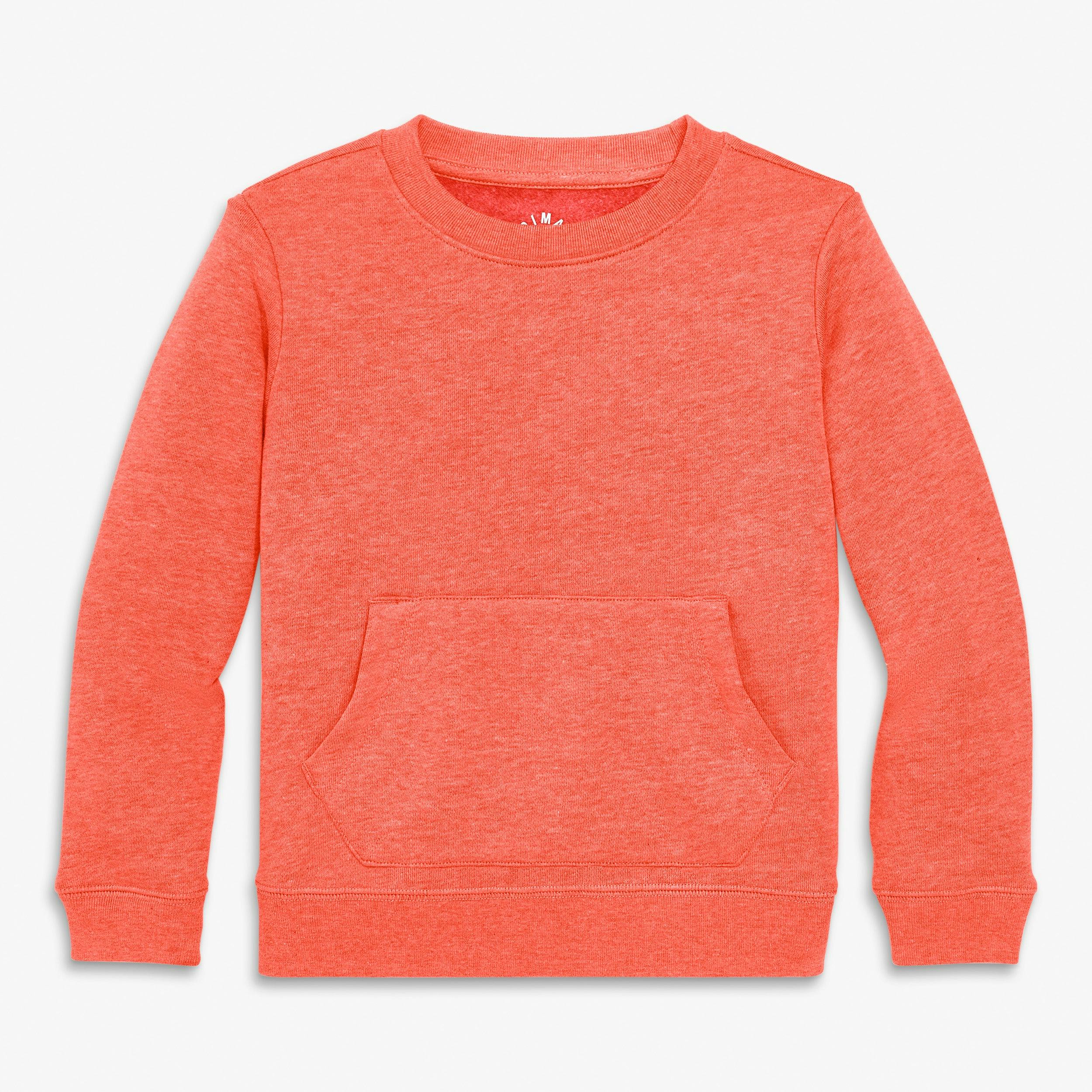 Kids cozy fleece crewneck sweatshirt