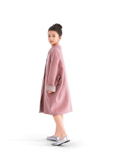 Pink Wool Coat with Peter Pan Collar