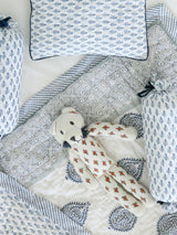 Block-Printed Cotton Crib Quilt