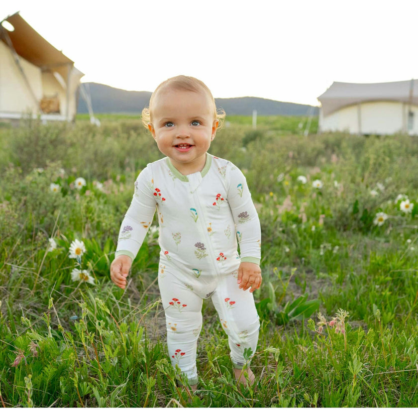 Zippered Romper, Florals