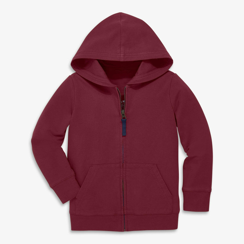 Kids zip hoodie in winter seasonal colors