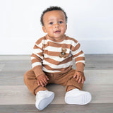 Teddy Bear Patch Sweatshirt & Jogger Set