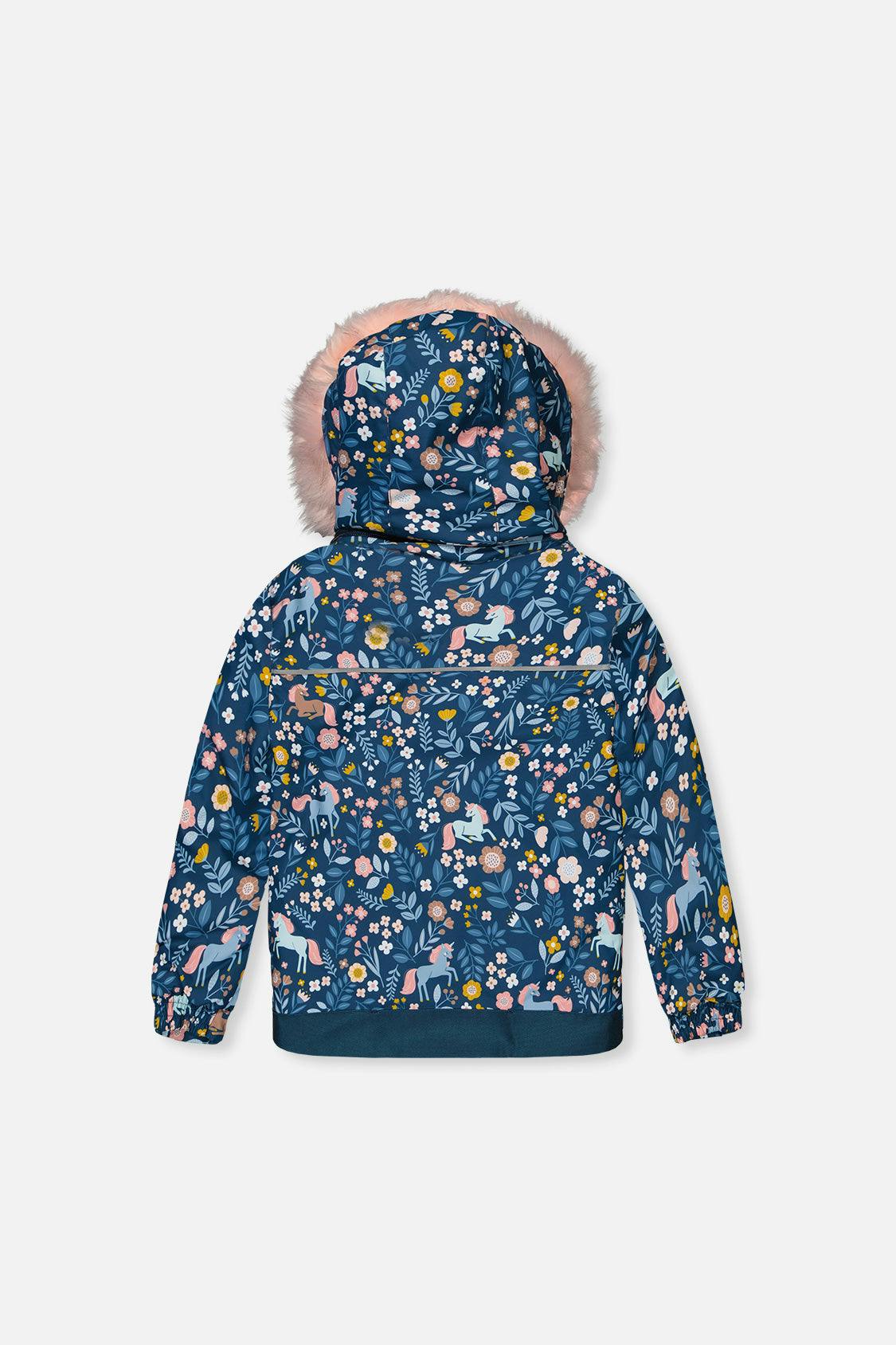 Two Piece Discover Snowsuit Blue And Pink Unicorn Print