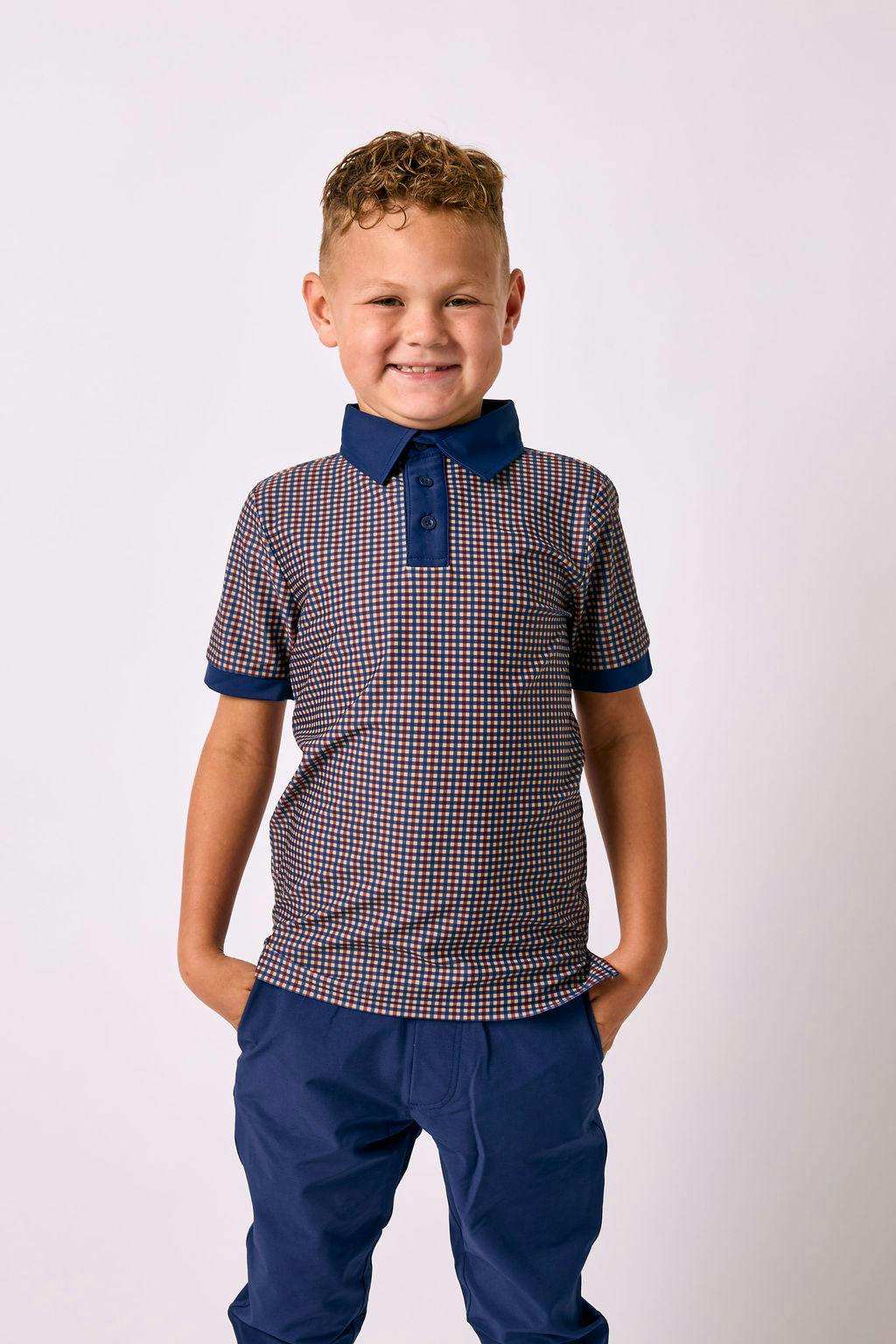 gingham polo shirt