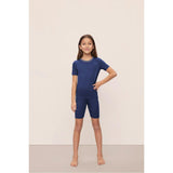 Kids TENCEL™ Modal Unisex Short PJ Set, Blue