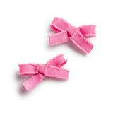 Halo Luxe Dahlia Deconstructed Grosgrain Ribbon Double Clip Set - Hot Pink