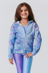 Girls Oversized Drop Shoulder Full-Zip Hoodie