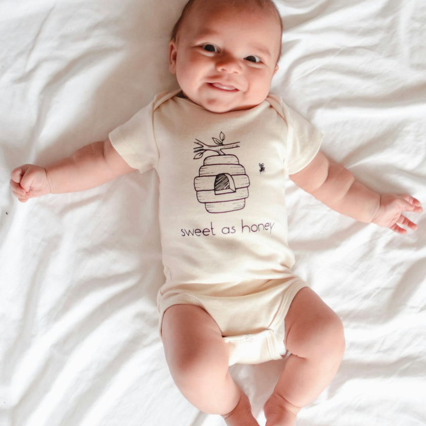 Sweet as Honey Organic Baby Bodysuit