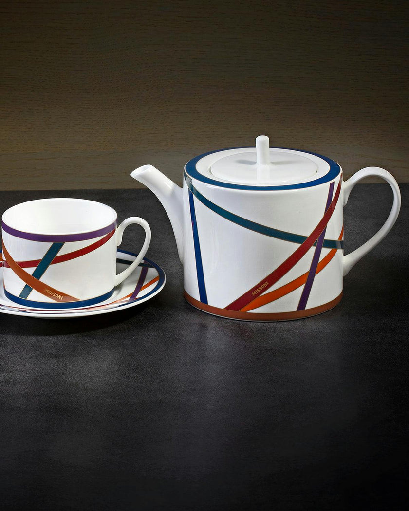 Tea Pot or Coffee Pot NASTRI  Multicolor diam. 4.75", H 5"