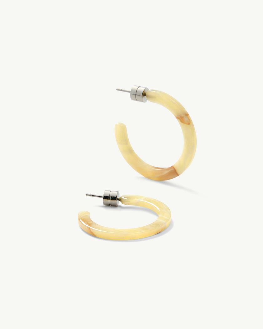 Mini Hoops in Crème