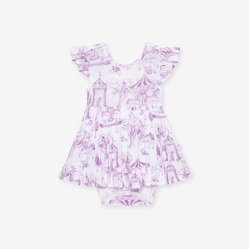 Babette Tie Back Ruffled Bodysuit Dress