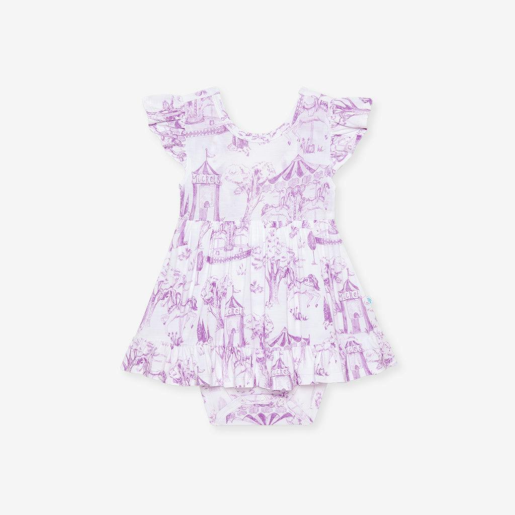 Babette Tie Back Ruffled Bodysuit Dress