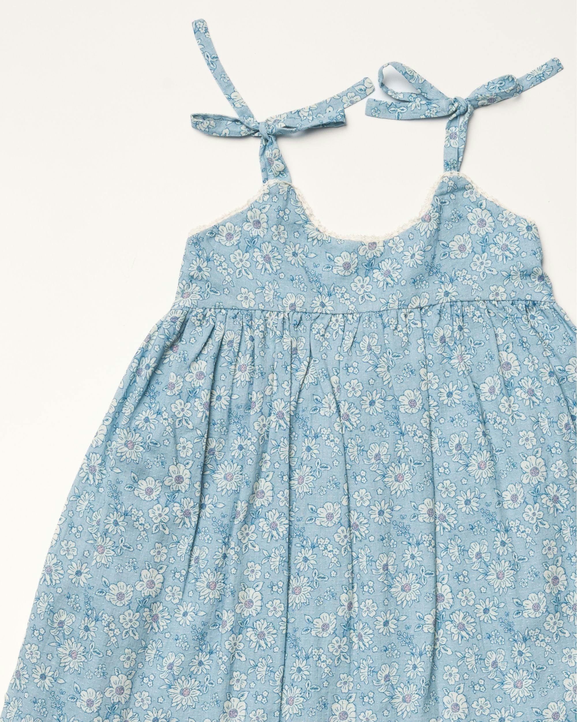 Alena dress - Tonal Floral Blue print