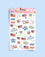 Fourth of July Tattoos - 2 sheets glow in the dark tattoos