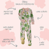 CRUZ Snug Fit Footed Baby Girls Pajamas