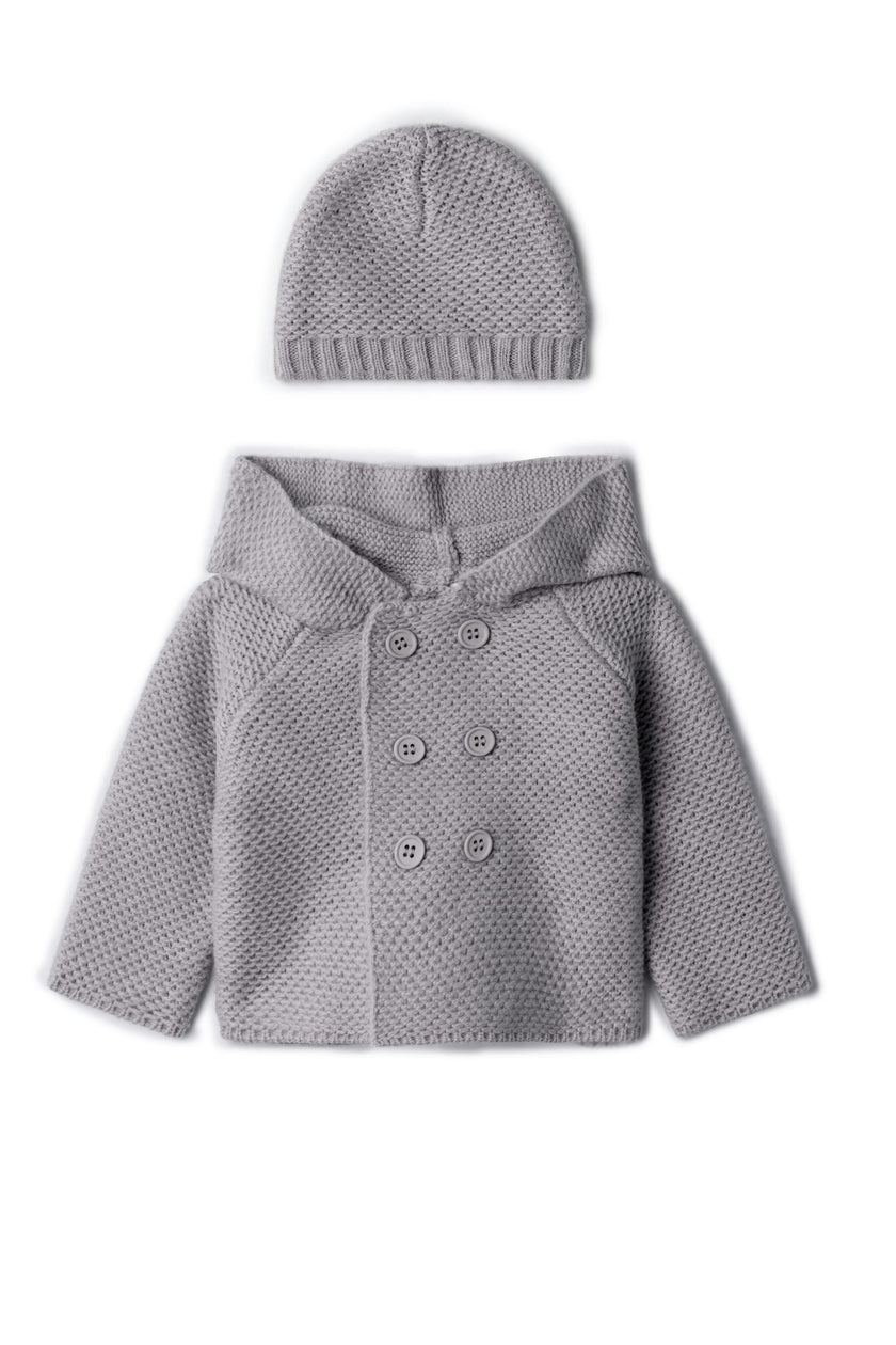 Knit Jacket With Hat