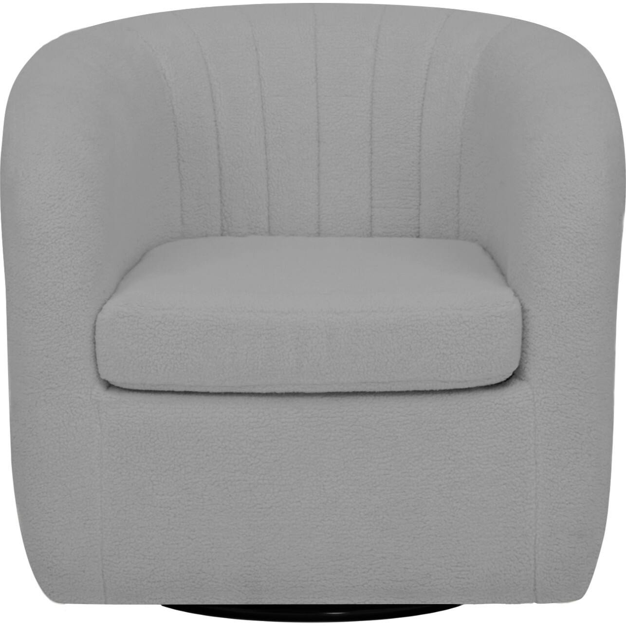 Monroe Faux Shearing Swivel Tub Chair