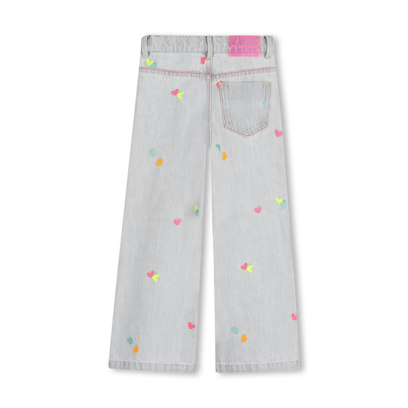 Light Gray Wide-Leg Kids’ Pants
