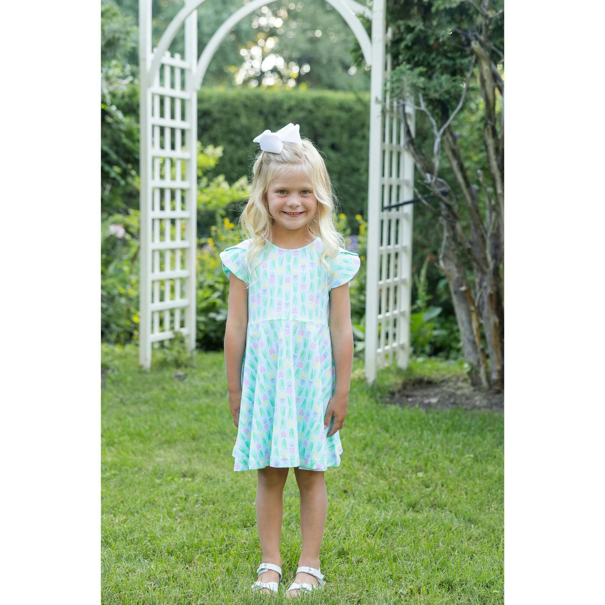 Printed Knit Tulip Twirl Dress