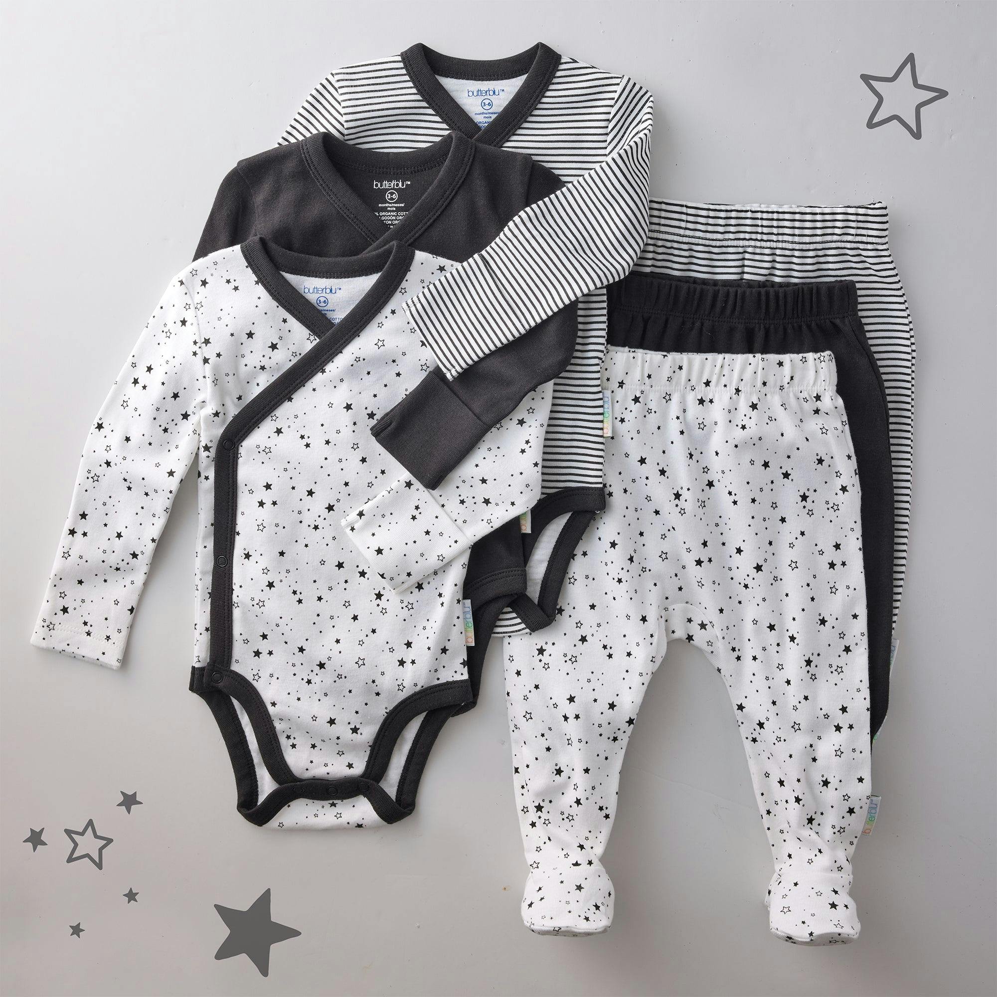 FALLON 3-Pack Footed Baby Pants